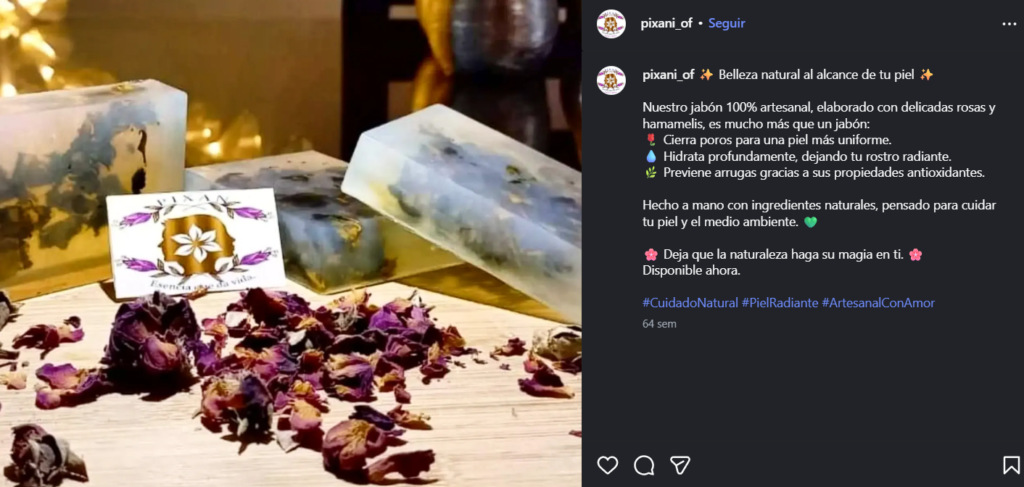 jabon pixani de rosas